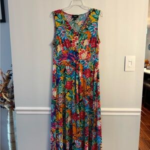 MSK Colorful Floral Maxi Dress